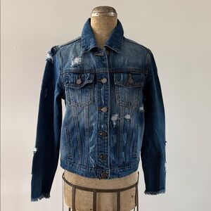 Nature Denim Los Angeles- Distressed Denim Jean Jacket Size Small
